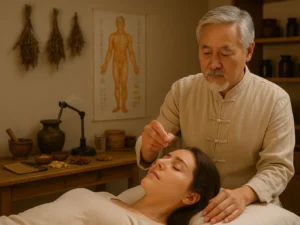 Traditionelle Chinesische Medizin Illustration Balance