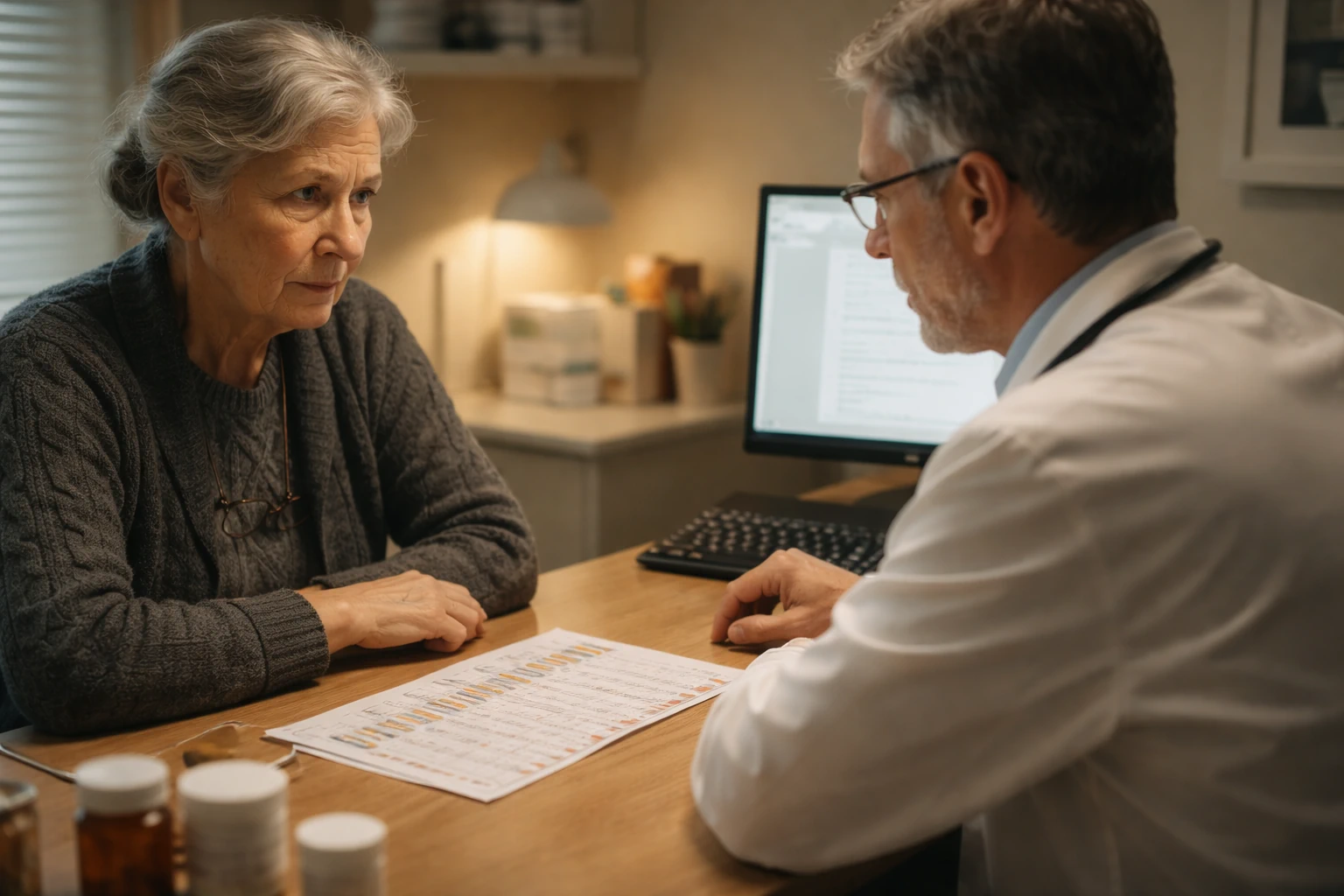 Ärztin und Patientin im Gespräch